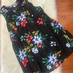 NWT Old Navy Sleeveless Floral Tropical Dress Size Large New Lace Up Front